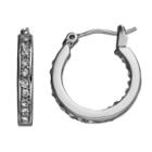 Simply Vera Vera Wang Simulated Crystal Inside Out Hoop Earrings, Women's, Med Grey