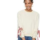 Women's Popsugar Tie-sleeve Sweatshirt, Size: Xs, Natural