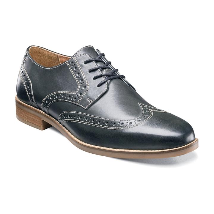Nunn Bush Charles Men's Wingtip Dress Shoes, Size: 8.5 Wide, Grey (charcoal)