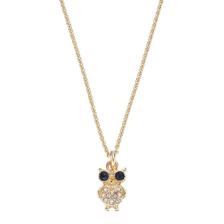 Owl Pendant Necklace, Women's, Gold