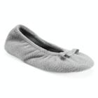 Isotoner Women's Chevron Ballet Slippers, Size: Medium, Grey