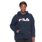 Plus Size Fila Sport Applique Logo Hoodie, Women's, Size: 1xl, Blue (navy)