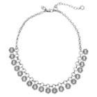 Coco Lane Hexagon Collar Necklace, Women's, Size: 17, Grey
