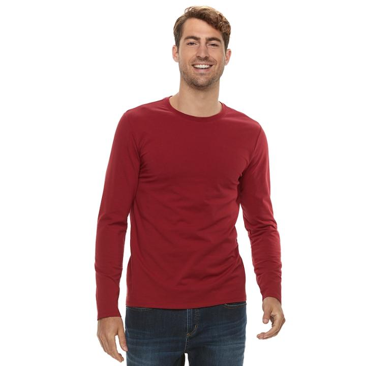 Men's Apt. 9&reg; Premier Flex Modern-fit Stretch Tee, Size: Xl, Red