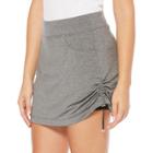 Women's Grand Slam Golf Performance Ruched Skort, Size: Small, Grey Other