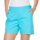 Women's Caribbean Joe Waist Tab Shorts, Size: 8, Turquoise/blue (turq/aqua)