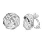 Dana Buchman Knot Clip On Earrings, Women's, Silver