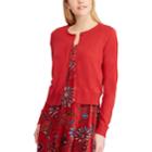 Women's Chaps Cropped Cardigan Sweater, Size: Xxl, Red