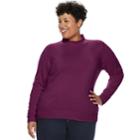 Plus Size Napa Valley Long Sleeve Mock Neck Sweater, Women's, Size: 1xl, Dark Red