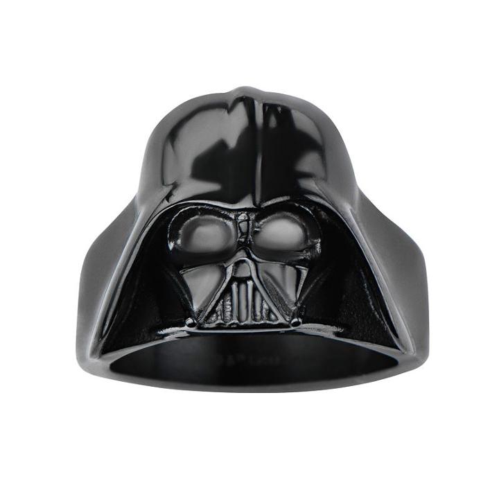 Star Wars Darth Vader Black Ion-plated Stainless Steel Darth Vader Ring - Men, Size: 11
