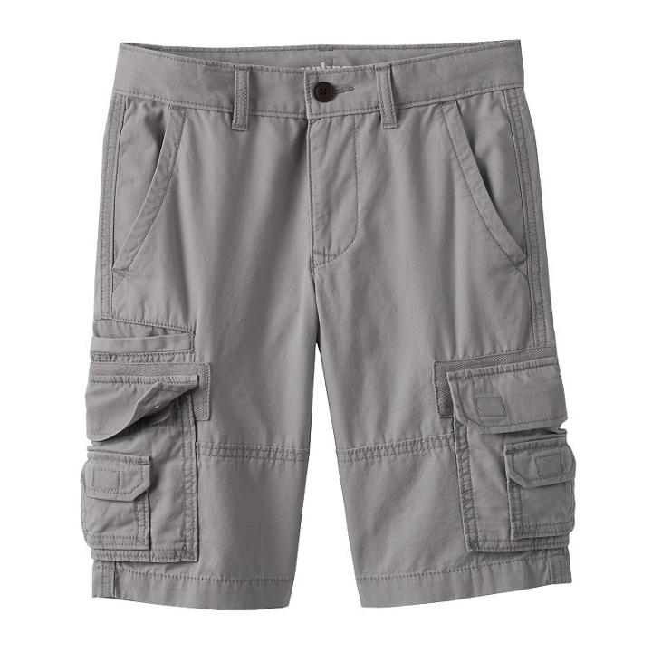 Boys 8-20 Urban Pipeline&reg; Canvas Cargo Shorts, Boy's, Size: 10, Dark Grey