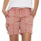 Women's Sonoma Goods For Life&trade; Ultra Comfortwaist Utility Shorts, Size: 12, Med Pink