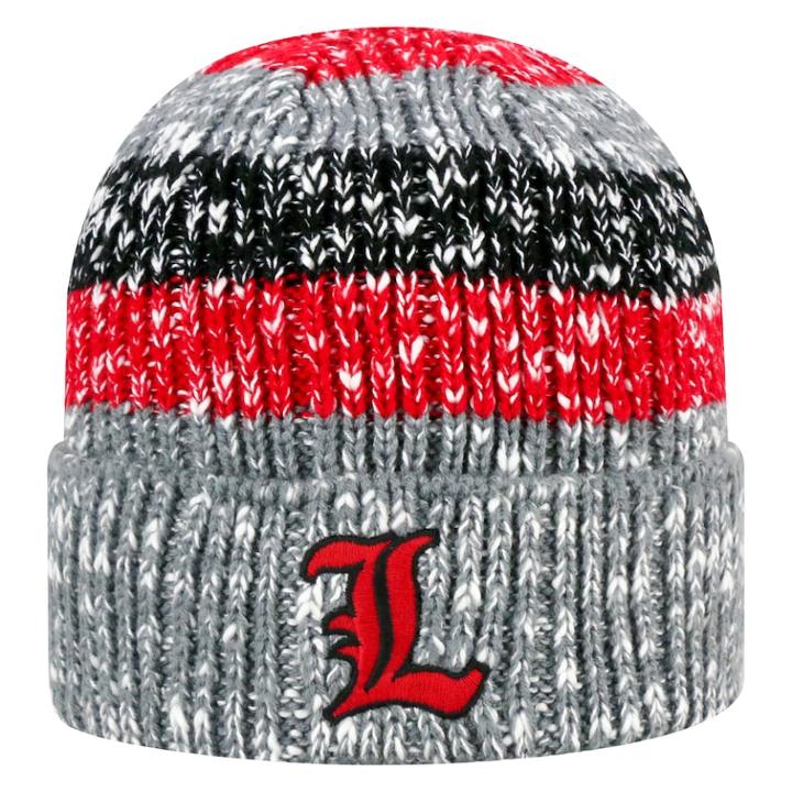 Adult Top Of The World Louisville Cardinals Wonderland Beanie, Men's, Med Grey