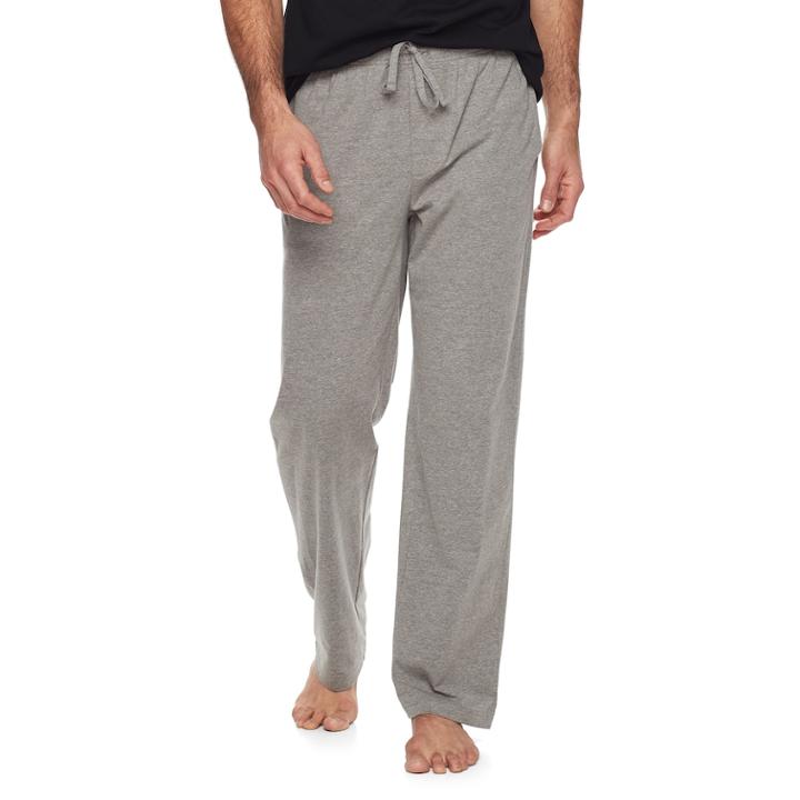 Men's Croft & Barrow&reg; True Comfort Knit Lounge Pants, Size: Small, Med Grey