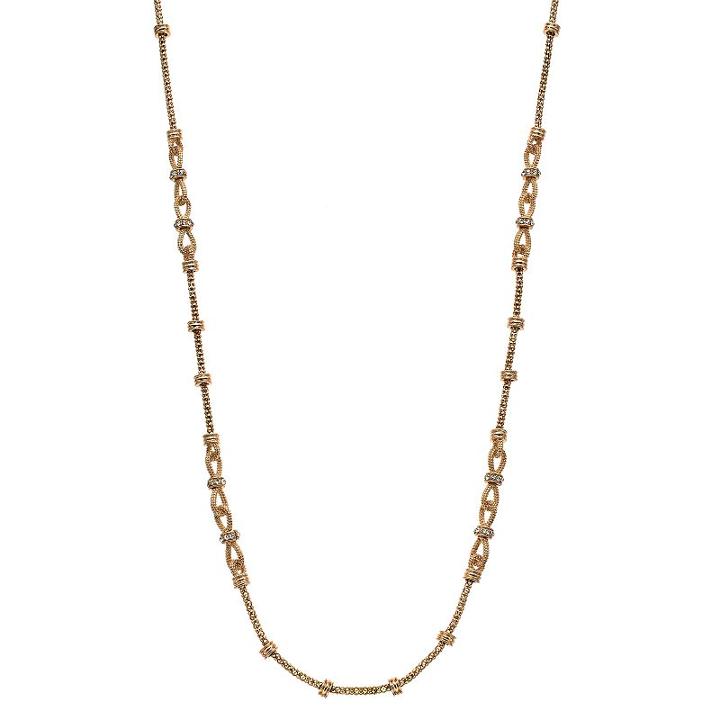 Napier Long Linked Rondelle Necklace, Women's, Gold