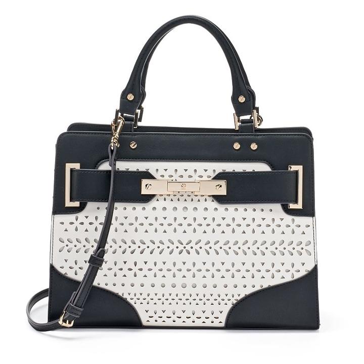 Jennifer Lopez Lola Geometric Perforated Satchel, Women's, Multicolor