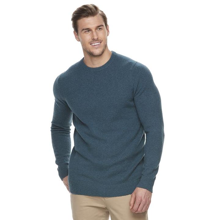Big & Tall Croft & Barrow&reg; True Comfort Stretch Crewneck Sweater, Men's, Size: 3xb, Dark Blue