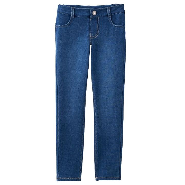 Girls 4-7 Sonoma Goods For Life&trade; French Terry Jeggings, Girl's, Size: 6, Dark Blue