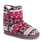 Women's Muk Luks Lena Bootie Slippers, Size: Medium, Med Red