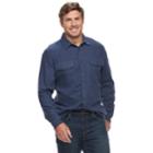 Big & Tall Sonoma Goods For Life&trade; Modern-fit Supersoft Flannel Button-down Shirt, Men's, Size: 4xb, Dark Blue