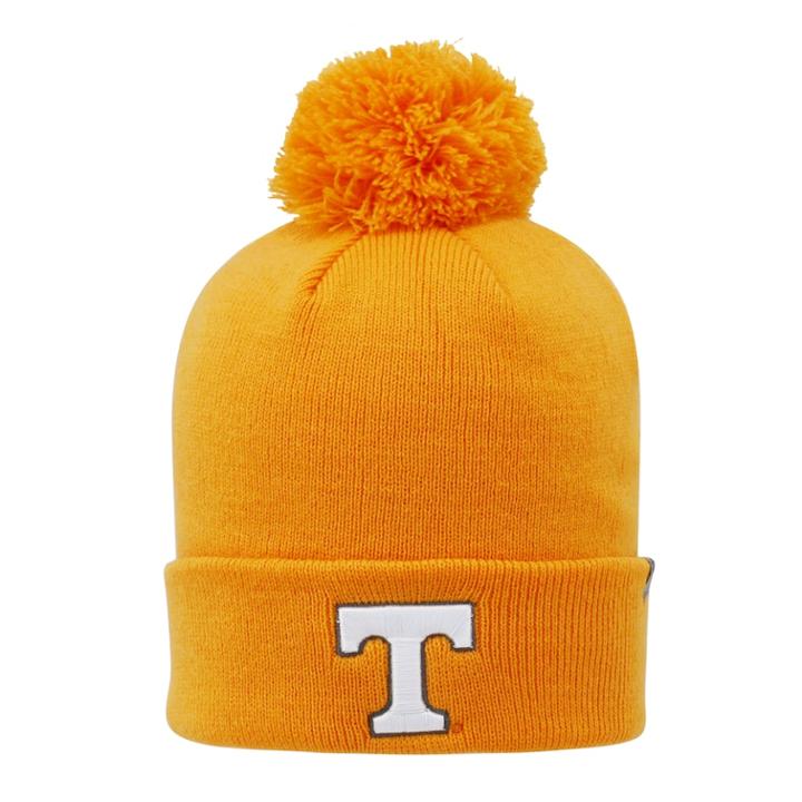 Youth Top Of The World Tennessee Volunteers Pom Beanie, Adult Unisex, Lt Orange