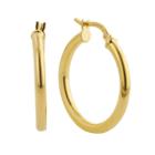 Elegante 18k Gold Over Brass Hoop Earrings, Women's