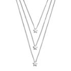 Lc Lauren Conrad Layered Star Charm Necklace, Women's, Silver