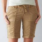 Petite Sonoma Goods For Life&trade; Utility Bermuda Shorts, Women's, Size: 14 Petite, Med Beige