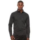 Men's Hke Classic-fit Space-dyed Performance Quarter-zip Pullover, Size: Small, Dark Grey