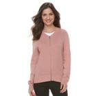 Women's Croft & Barrow&reg; Chevron Bomber Sweater, Size: Medium, Pink Other