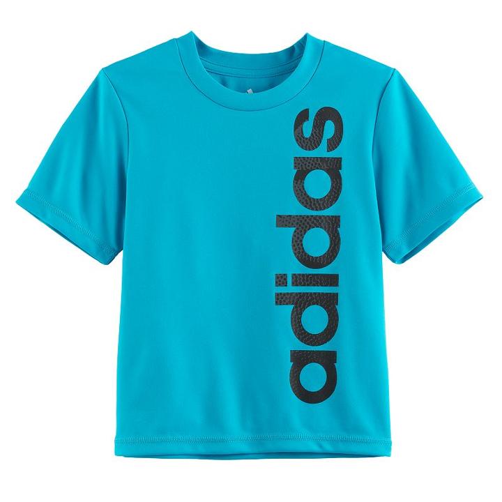 Boys 4-7x Adidas Vertical Tee, Size: 4, Turquoise/blue (turq/aqua)