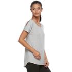 Women's Tek Gear&reg; Lattice Shoulder Tee, Size: Xs, Med Grey