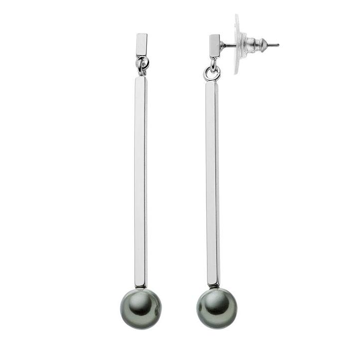 Simply Vera Vera Wang Gray Simulated Pearl Stick Drop Earrings, Women's, Grey Other