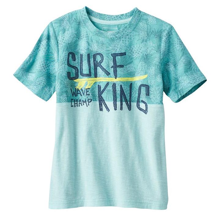 Boys 4-7x Sonoma Goods For Life&trade; Slubbed Beach Print Graphic Tee, Boy's, Size: 4, Turquoise/blue (turq/aqua)
