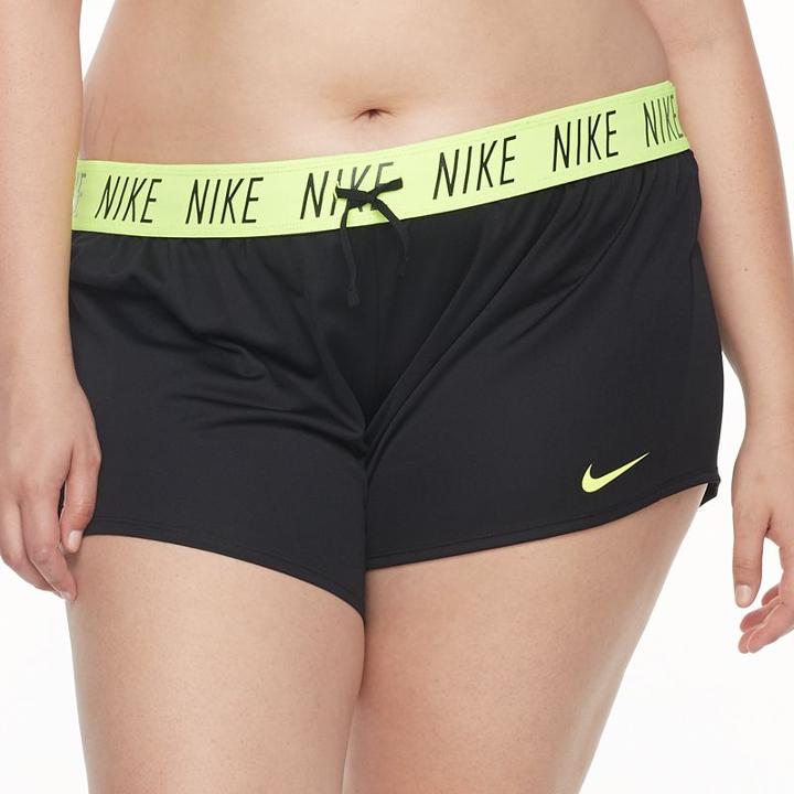 Plus Size Nike Dry Attack Shorts, Women's, Size: 2xl, Grey (charcoal)