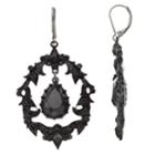 Simply Vera Vera Wang Simulated Stone Teardrop Orbital Earrings, Women's, Black
