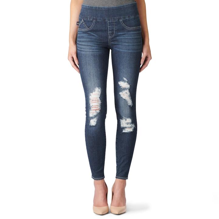 Women's Rock & Republic&reg; Fever Denim Rx&trade; Midrise Pull-on Jean Leggings, Size: 12 Avg/reg, Med Blue