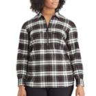 Plus Size Chaps Plaid Top, Women's, Size: 1xl, Black