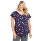 Plus Size Maternity Oh Baby By Motherhood&trade; Floral Top, Women's, Size: 2xl, Ovrfl Oth