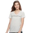 Juniors' Fifth Sun Wake Me When Winter Is Over Graphic Tee, Teens, Size: Large, Beig/green (beig/khaki)