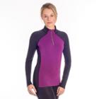 Women's Snow Angel Cashmere Quarter-zip Top, Size: Xsml Av/rg, Purple Oth