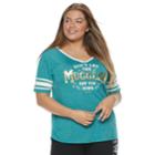 Juniors' Plus Size Harry Potter Muggles Football Graphic Tee, Teens, Size: 2xl, Green