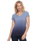 Juniors' Cloud Chaser Grommet Henley Top, Teens, Size: Xs, Blue (navy)