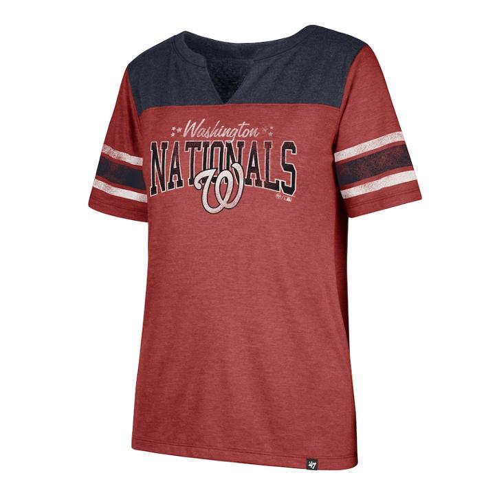 Women's '47 Brand Washington Nationals Match Tri-blend Tee, Size: Medium, Red