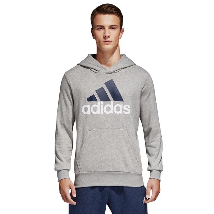 Men's Adidas Essential Pull-over Hoodie, Size: Large, Med Grey