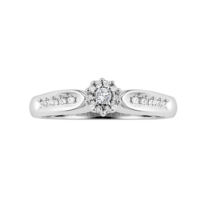 Lovemark Round-cut Certified Diamond Engagement Ring In 10k White Gold (1/5 Ct. T.w.), Women's, Size: 6