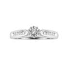 Lovemark Round-cut Certified Diamond Engagement Ring In 10k White Gold (1/5 Ct. T.w.), Women's, Size: 6