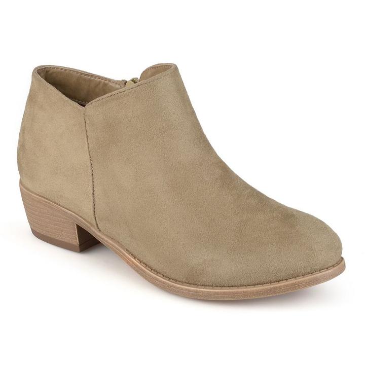 Journee Collection Sun Women's Ankle Booties, Girl's, Size: 7, Beig/green (beig/khaki)
