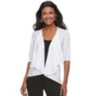 Women's Elle&trade; Mix-stitch Flyaway Cardigan, Size: Medium, White