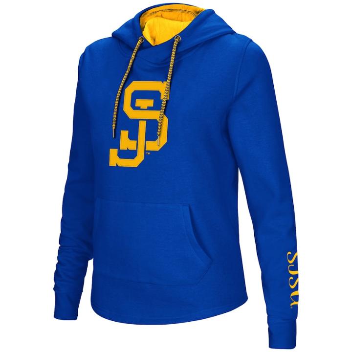Women's San Jose State Spartans Crossover Hoodie, Size: Xxl, Blue (navy)